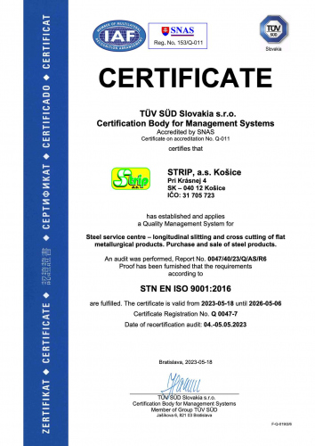 Certificates